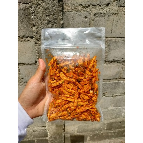 

Basreng pedas kriuk daun jeruk (250gr)