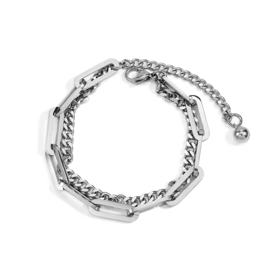 Chain Bracelet Titanium Steel Dark Simple Personality Trendy Hip Hop Punk Street