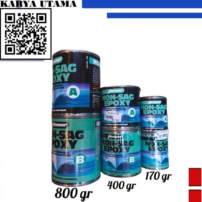 

1 kalengnya 170 gram Lem Epoxy non SAG PIONEER Lem Kapal Lem AB 1 set 2 kaleng, A dan B