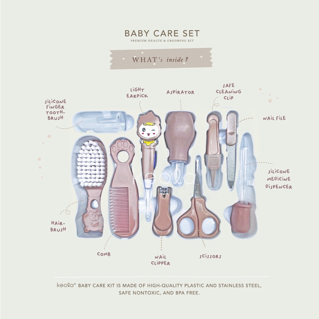 T24 - Keola Baby Care Set 10in1 / Hampers Bayi / Kado / Perfect Gift Baby New Born Care