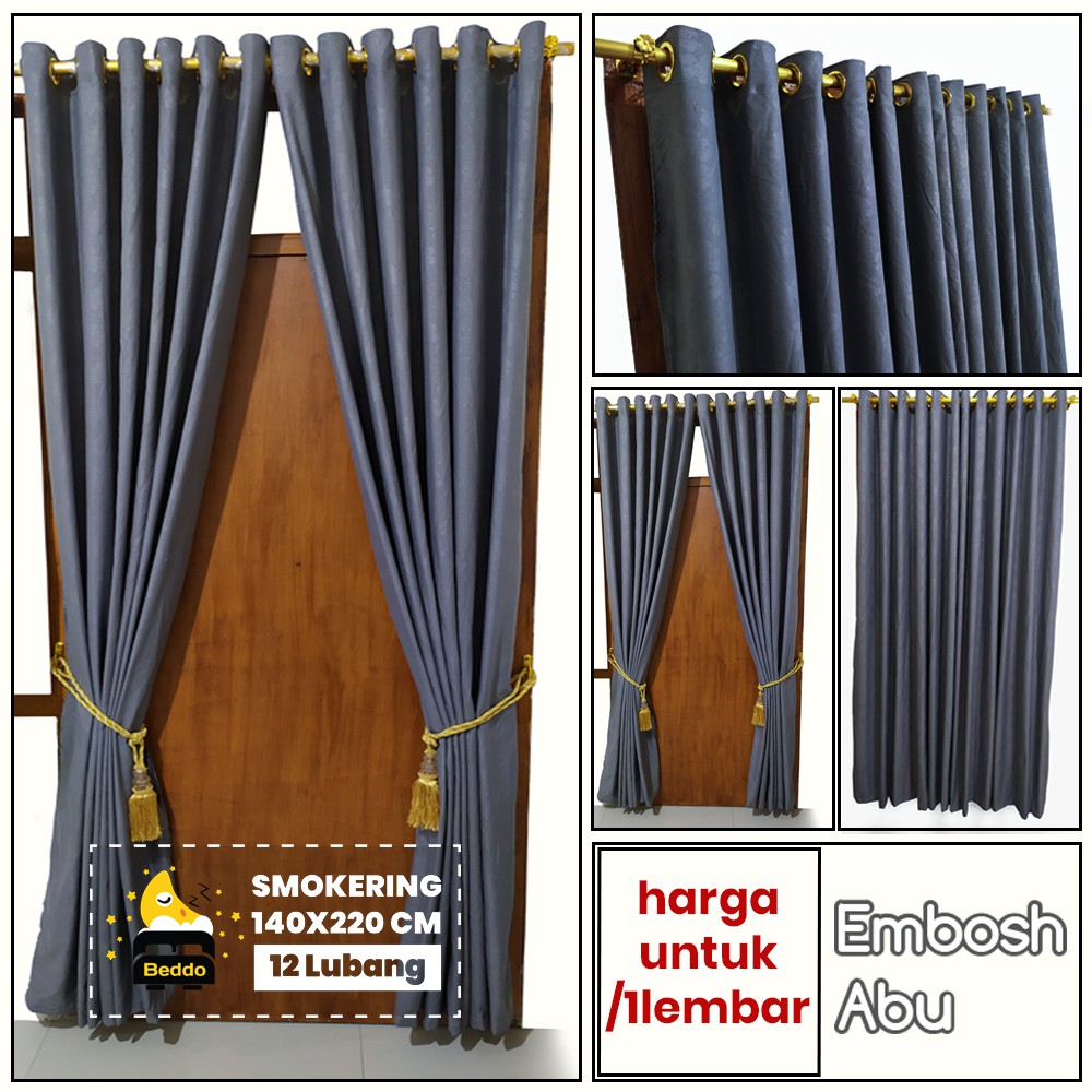 Gorden Pintu 140x220 Polos Embosh