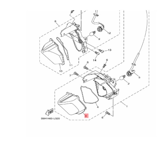 mika kaca lampu sen sein depan kiri nmax n max new original ygp B6H-H3312-00