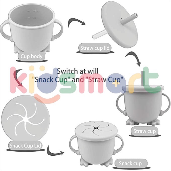 Snack Cup Silicon Baby / Feet Cup Silicon Baby / Gelas Silikon Bayi Non Slip