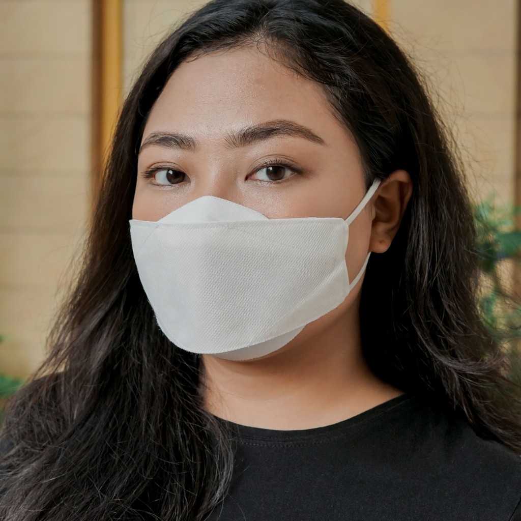  MASKER  KAIN KEREN  3PLY MASKER  KAIN 3D WATERPROOF PUTIH 