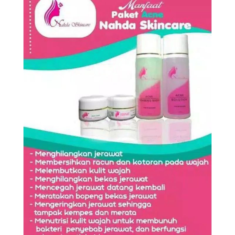 nahda skincare paket Glow ACNE 100% HALAL  AMAN dan BPOM
