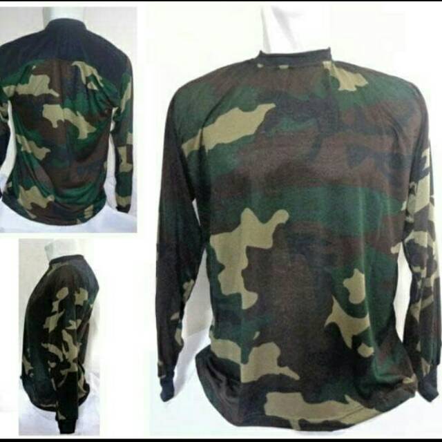 Kaos loreng nato woodland/kaos loreng lengan panjang nato