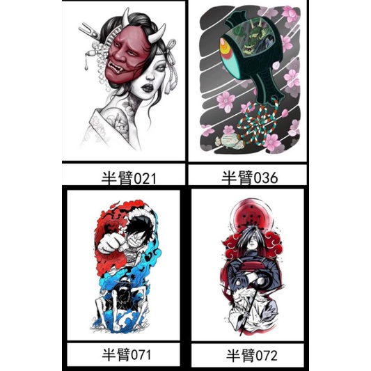 Tatto temporary Joker,geisha,luppy,madara model No