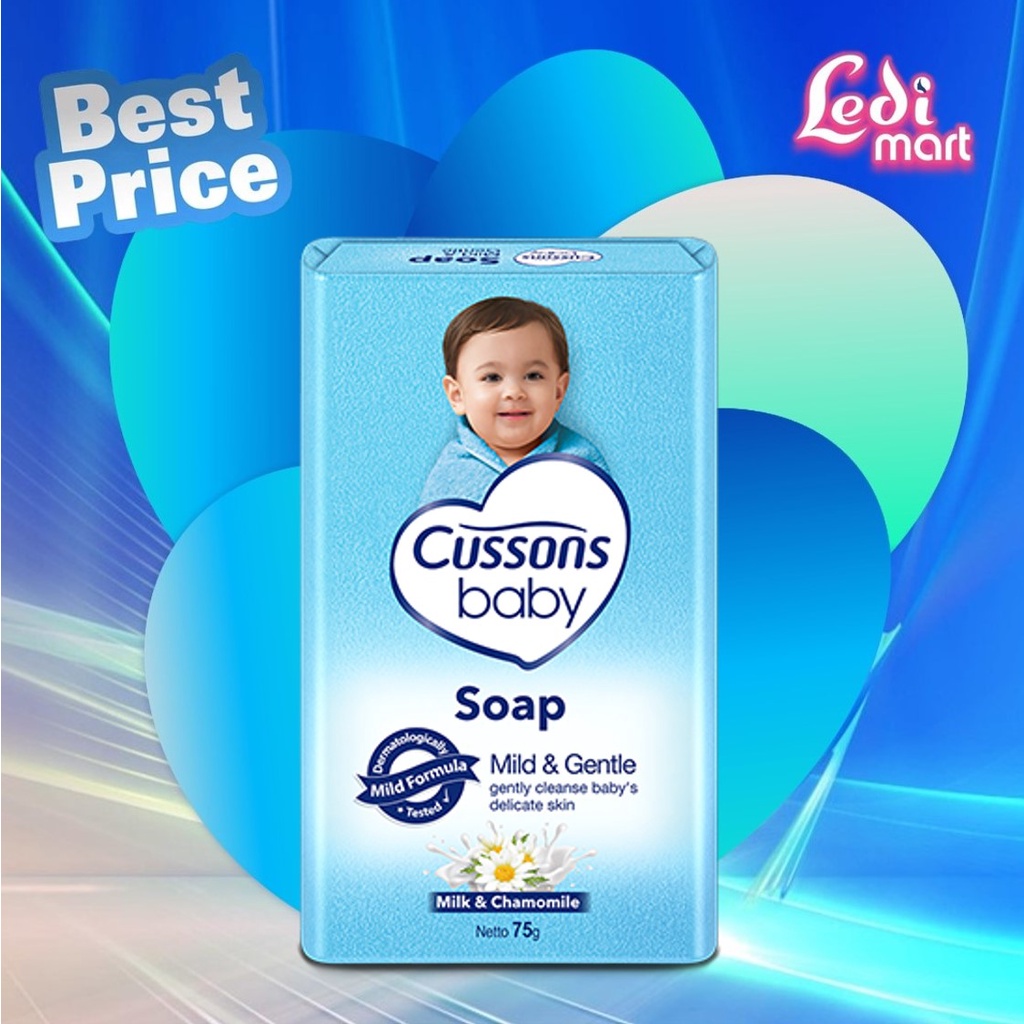 ORIGINAL Cussons Baby Soap 75gr / Sabun Mandi Batang /  Cusson Sabun Bayi / LEDI MART