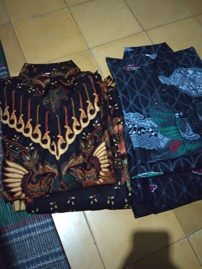 Batik Couple Keluarga Sania Ruffle Ori Ndoro Jowi Dnt Motif Rembulan Abu