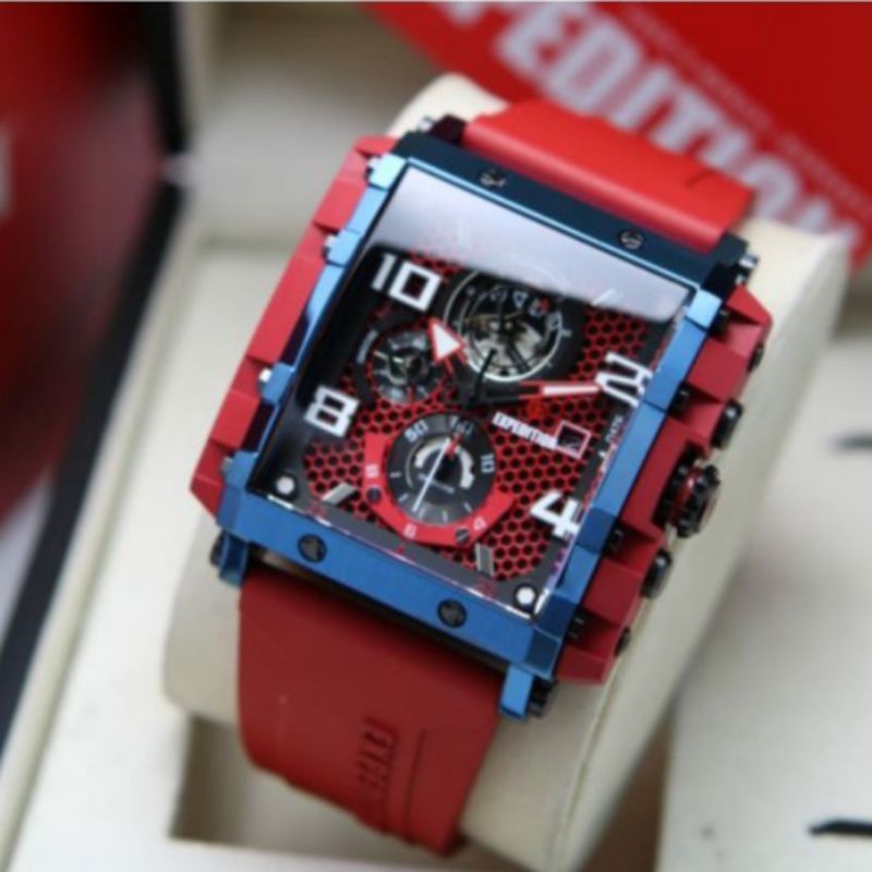 Expedition tali rubber/silicone variasi warna pria E 6757 M original 100% garansi resmi 1 tahun