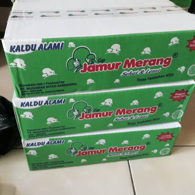 

Kaldu jamur merang 1dus isi 300sachet