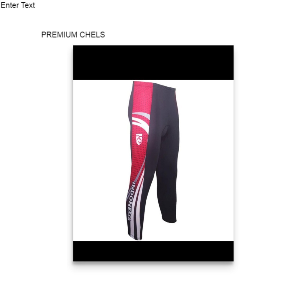 PREMIUM CHELS CELANA KETAT UNTUK SEPEDA GOWES PADDING BUSA EDISI MERAH PUTIH SEBETIS