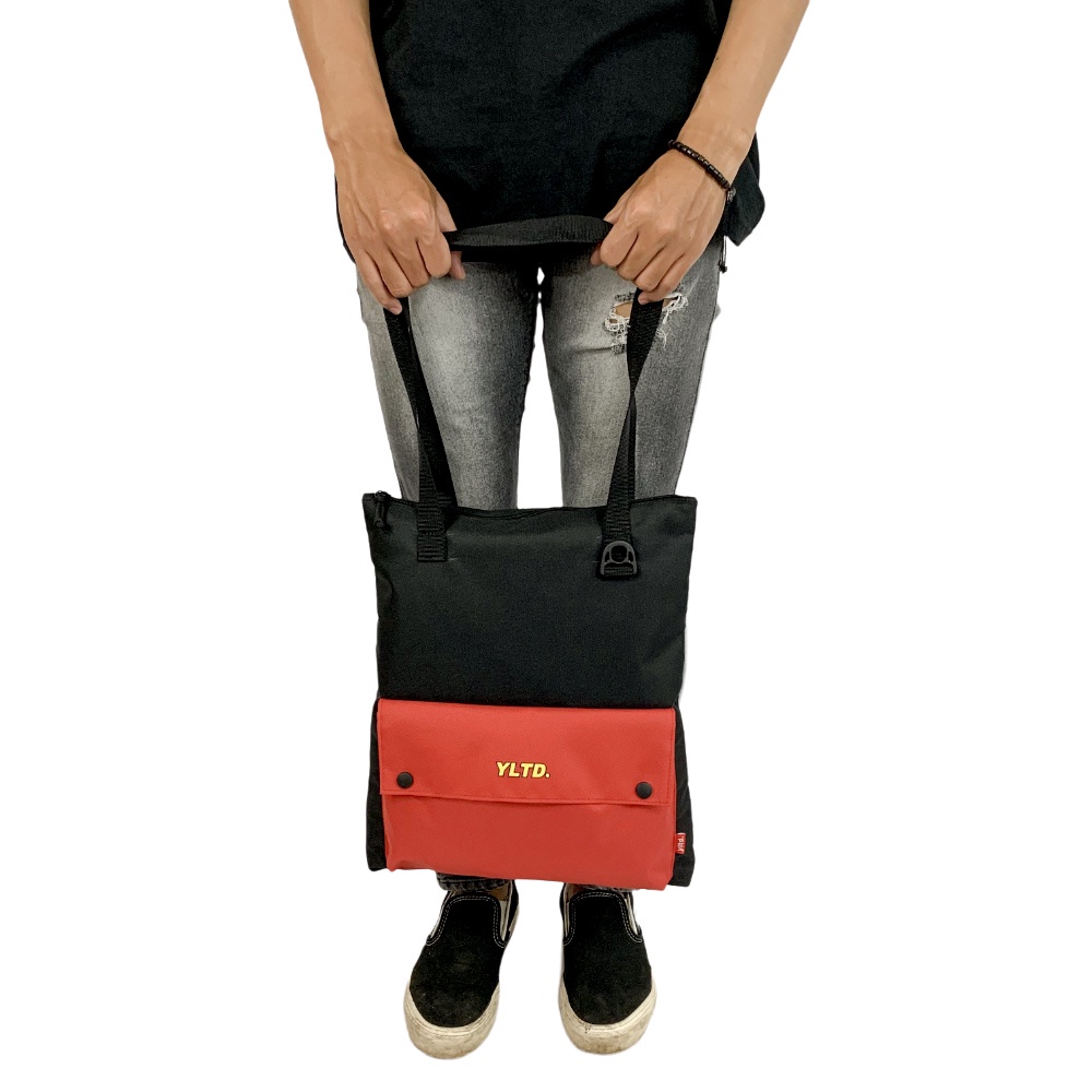 Rancis Jaya -  Tote bag Resleting Unisex | Tas Jinjing Laptop Pria Wanita | Totebag Risha