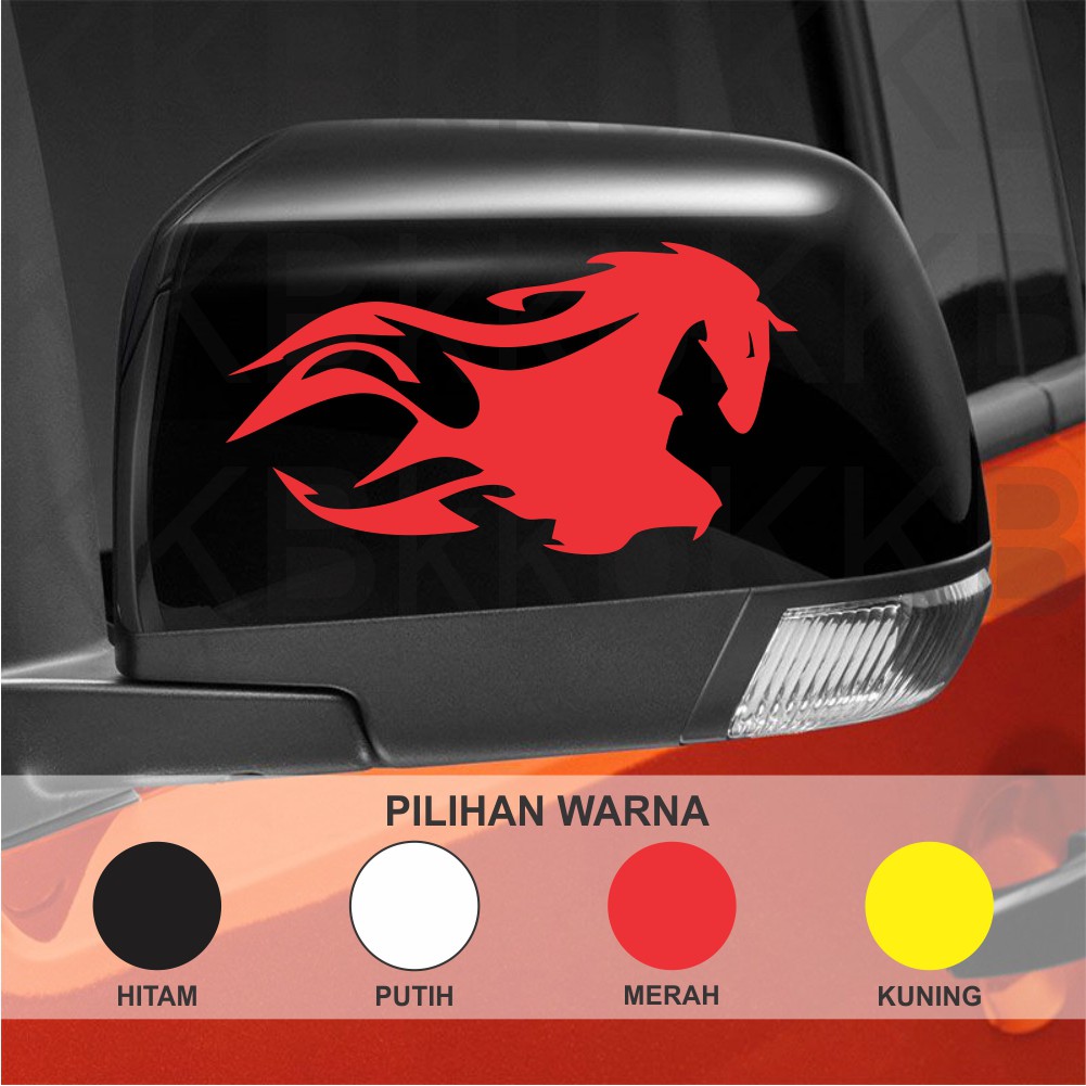 Stiker Spion Mobil Kuda Api Horse Stiker Cutting Sticker Mobil