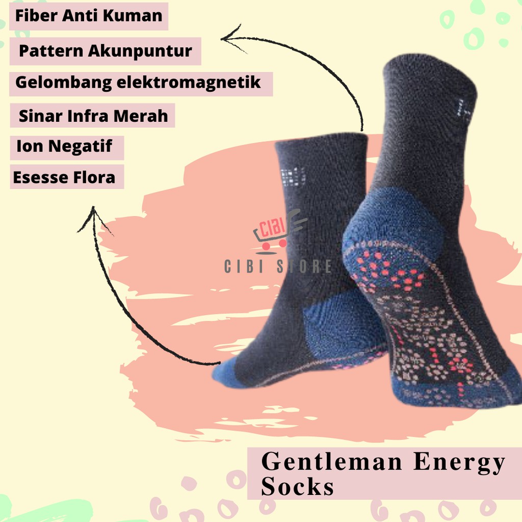 Kaos Kaki Kesehatan Ion Negatif K-Gentleman Energy Socks Kaos Kaki K-Link