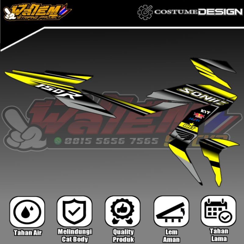 STRIPING SONIC 150R R DESAIN ROAD RACE
