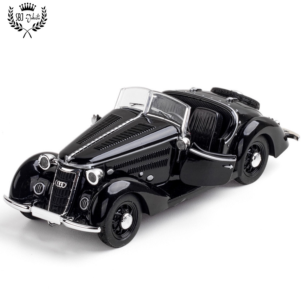 DIECAST miniatur MOBIL AUDI WANDERER W25K ROADSTER 1936 SKALA 1:32