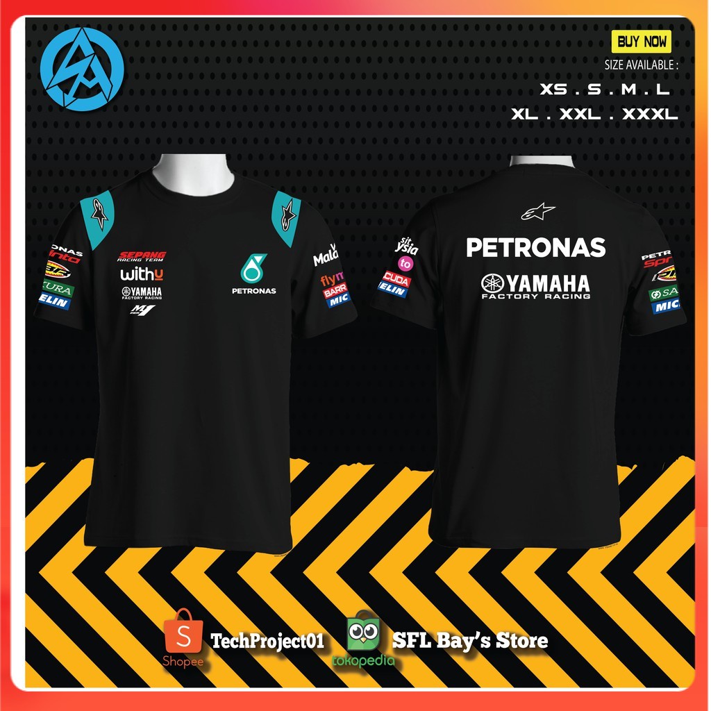 New Tshirt Kaos Baju Yamaha Petronas Team 2021 Pria Wanita Best Quality Harga Terjangkau