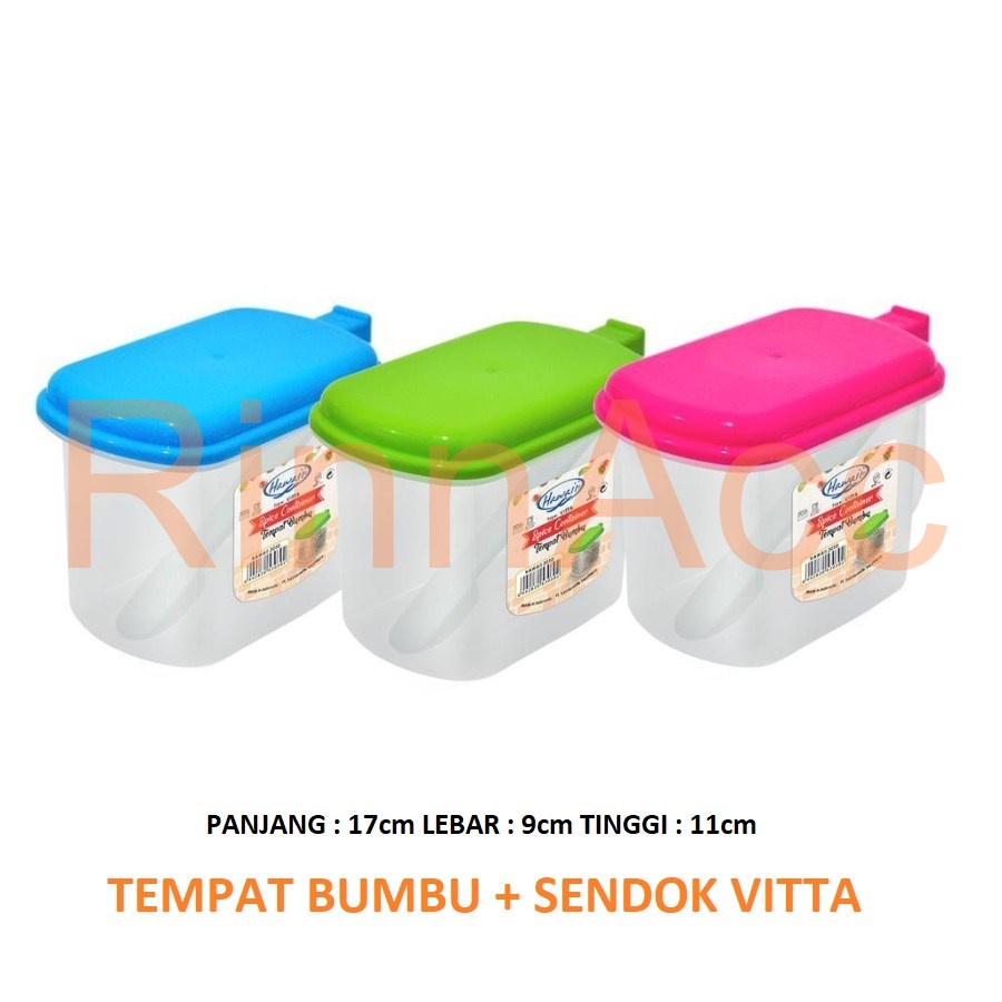 Hawaii Toples Tempat Wadah Bumbu Vitta Kotak Bumbu Dapur Serbaguna HW3030