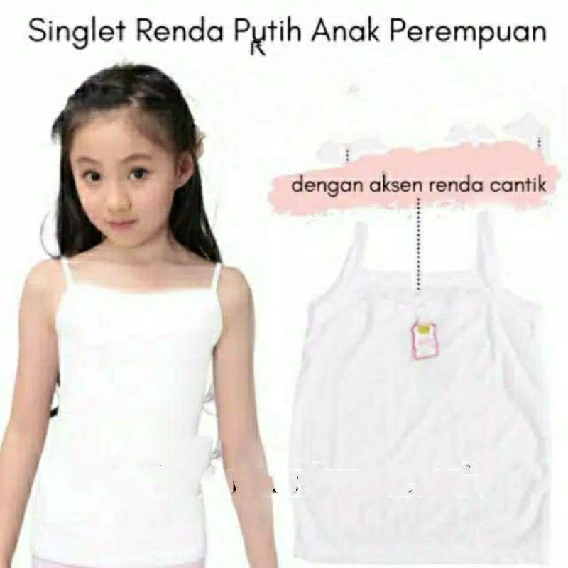 Singlet anak perempuan murah //kaos dalam anak perempuan usia SD dan SMP murah