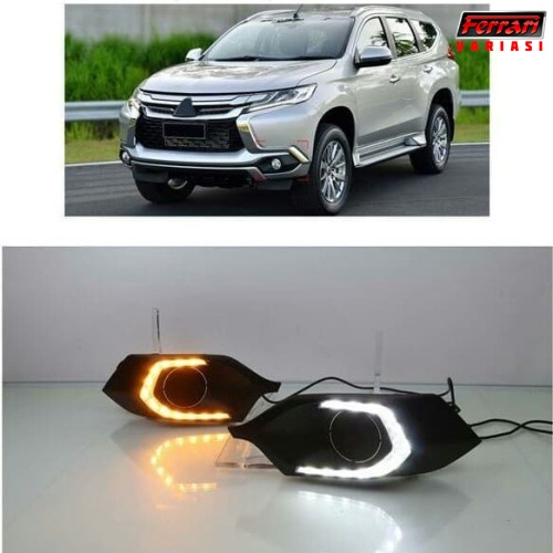DRL lampu mobil Pajero sport 2017 ferrari variasi
