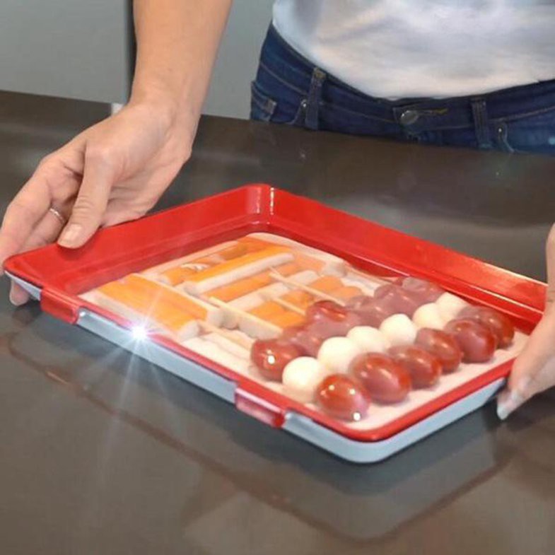 Vacuum Tray Makanan / Vacuum Tray Rak Kulkas / Vacuum Tray Preservation Sealer Food