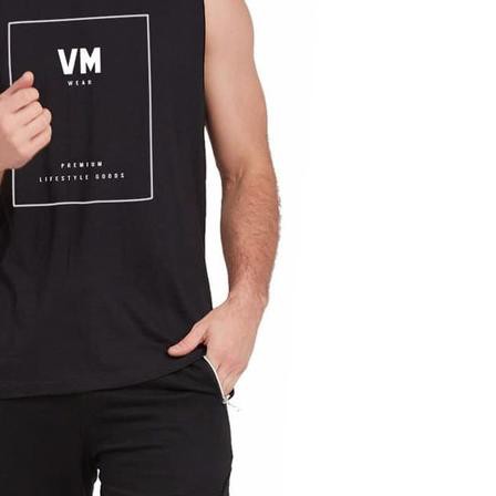 ۩ VM Kaos Hoodie Singlet Pria Hitam - S ❆