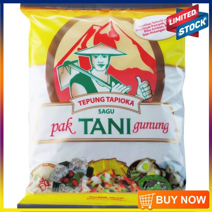 

Tepung Tapioka Cap Tani Gunung 500gr
