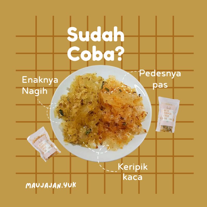 

KERIPIK KACA | CABE IJO-CABE MERAH 50GR| MAUJAJAN.YUK