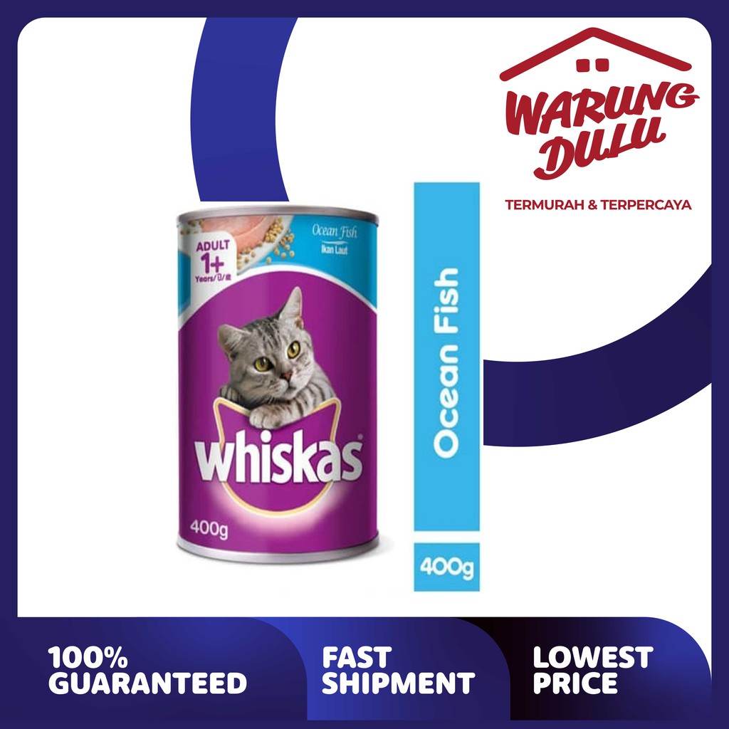 WHISKAS KALENG OCEAN FISH 400GR