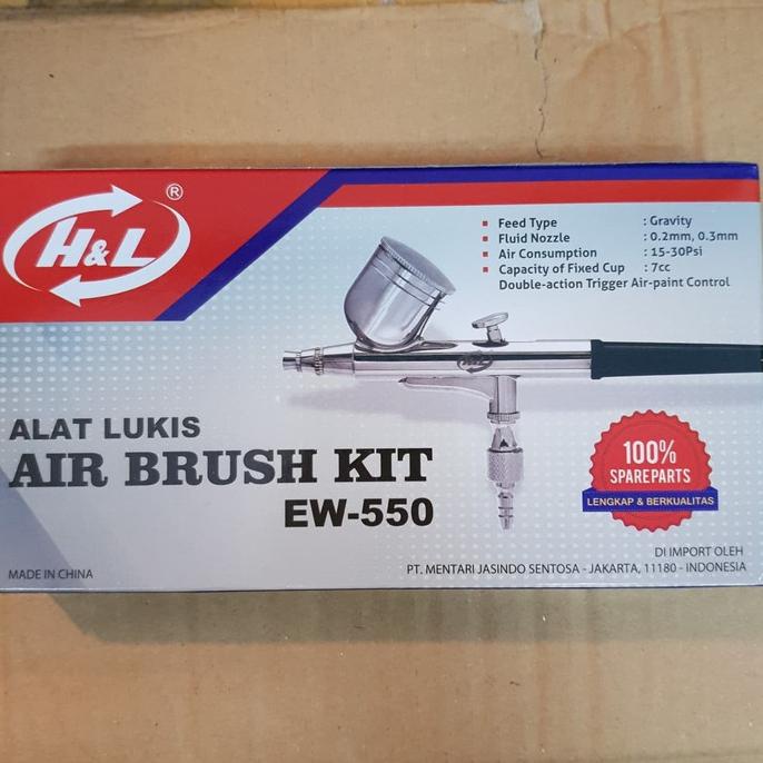 

Air Brush Kit Pen Brush Spray Gun Lukis Merk H&L