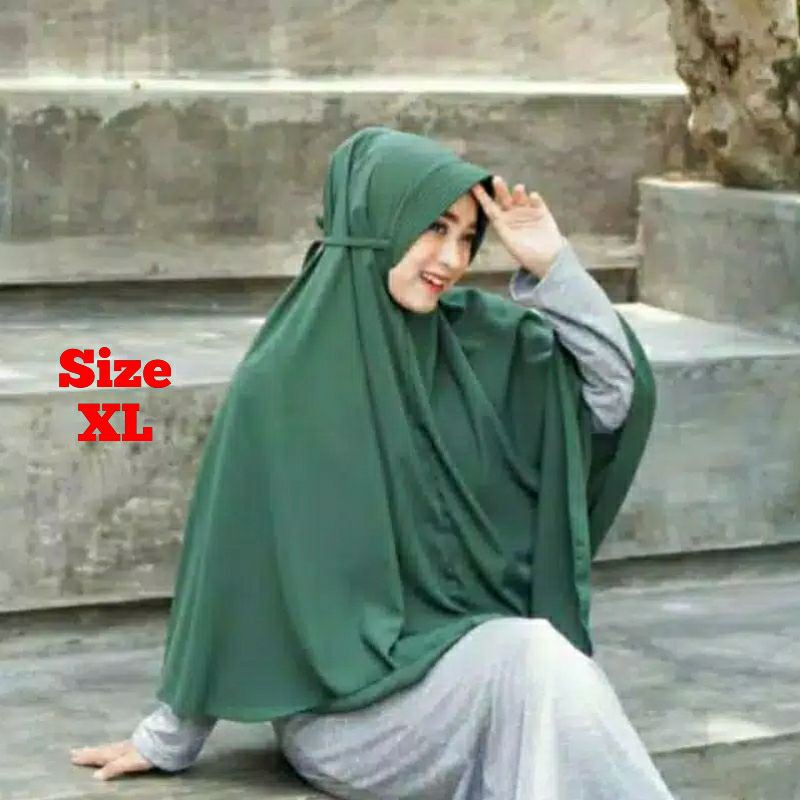 Hijab Bergo Maryam Moscreepe XL ( PET )