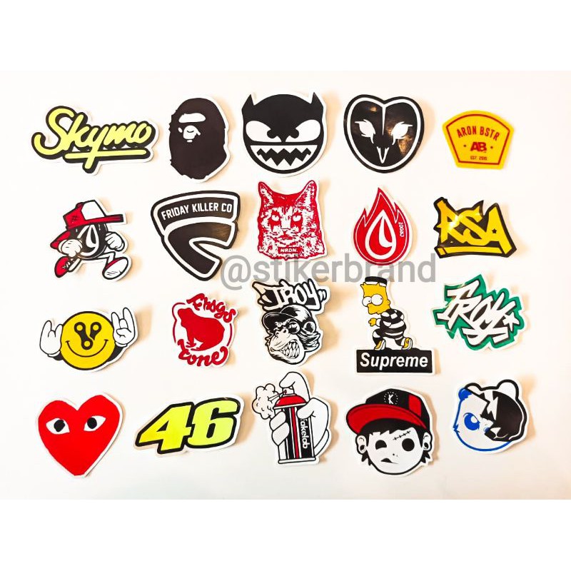 

STIKER BRAND BISA PILIH DISTRO GRAFTAC HYPEBEAST LOCALBRAND STICKER KATALOG 003