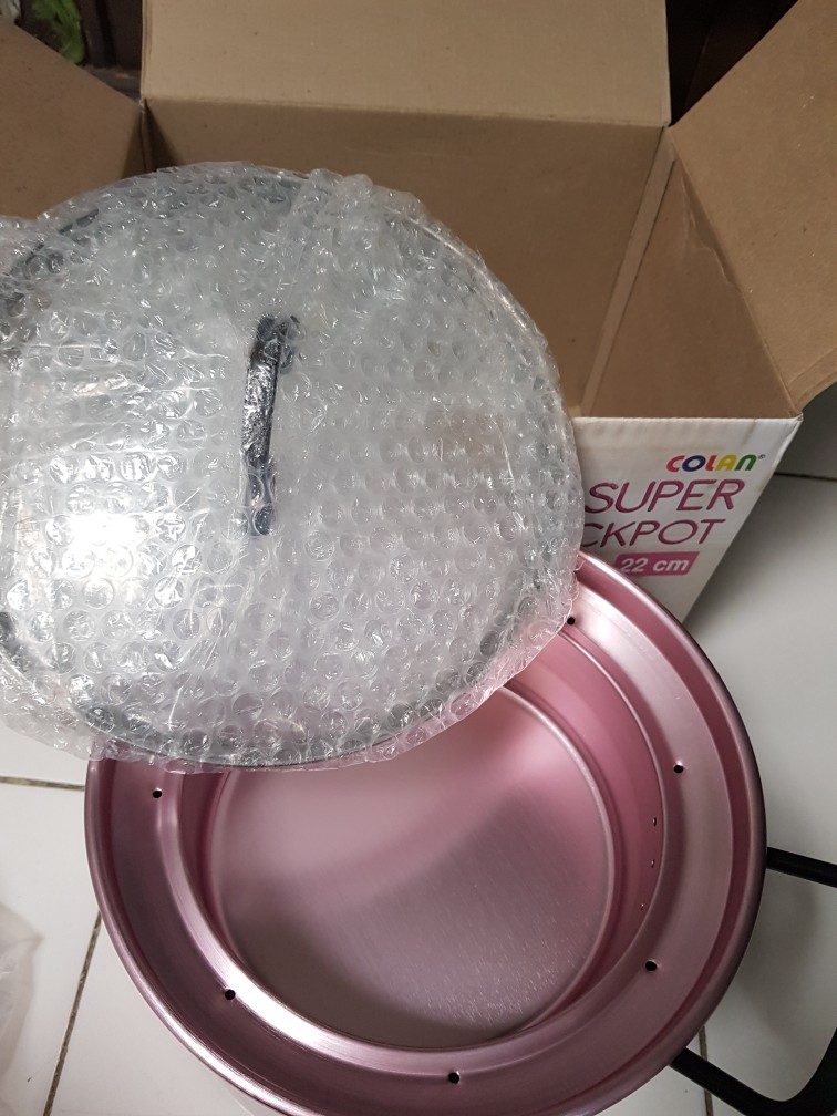 Maspion Panci Super Stockpot Colan Pastel 22 Cm Merah Muda - Aluminium