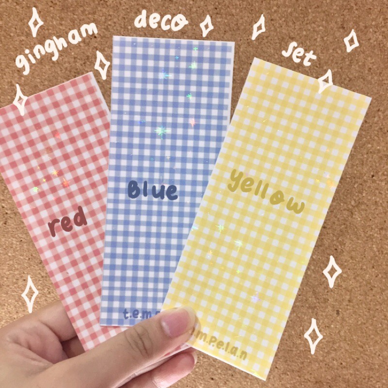 

gingham deco set