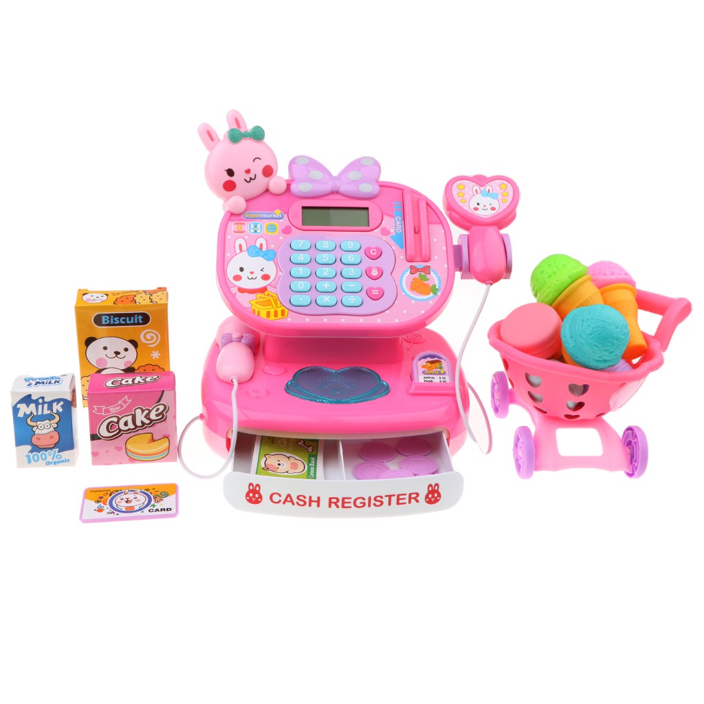shopping cart and cash register toy