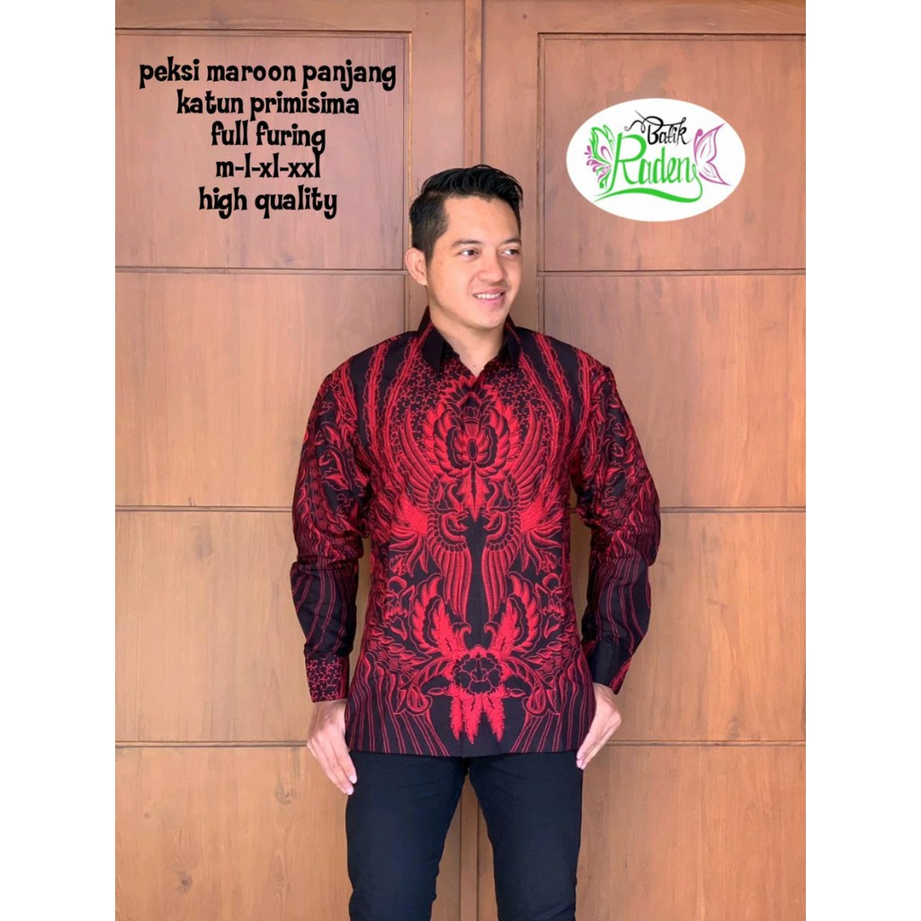 PEKSI MAROON RADEN BATIKSOLOAMANAH KEMEJA BATIK PRIA SOLO LENGAN PANJANG LAPIS FURING ATASAN BATIK PREMIUM MODERN ARGO LAWU PEKSI TARUNG LESMANA AYAM CEMORO GITARJA SAWUNG SAE GURDO IJO WIRATAMA GAVIN GUMILAR HARSHA BATIK SOLO AMANAH SM KLA ASMARA RAFANDA