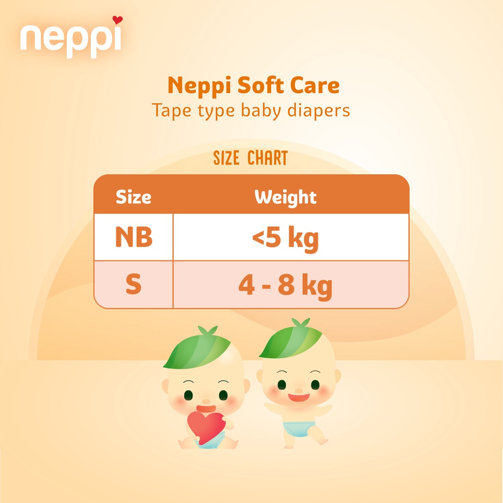 [PROMO FREE WIPES] Neppi Soft Care Baby Diapers Tape S Isi 50 Pcs Popok Bayi