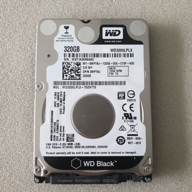 TERMURAH PROMO NEW HDD 2.5" 320GB WD BLACK