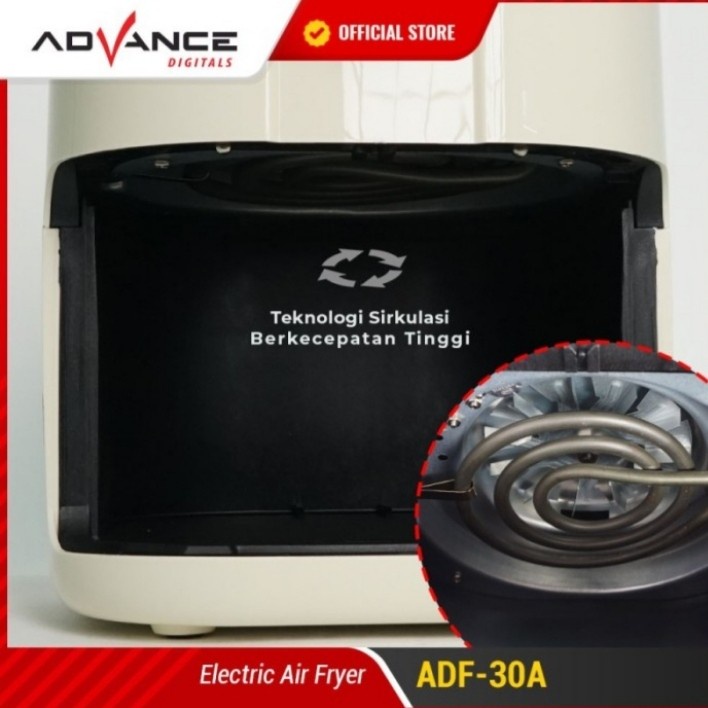 Menggoreng Tanpa Minyak /Air Fryer Electric ADF-30A ADVANCE Menggoreng Tanpa Minyak Anti Lemak/Harga Murmer ***