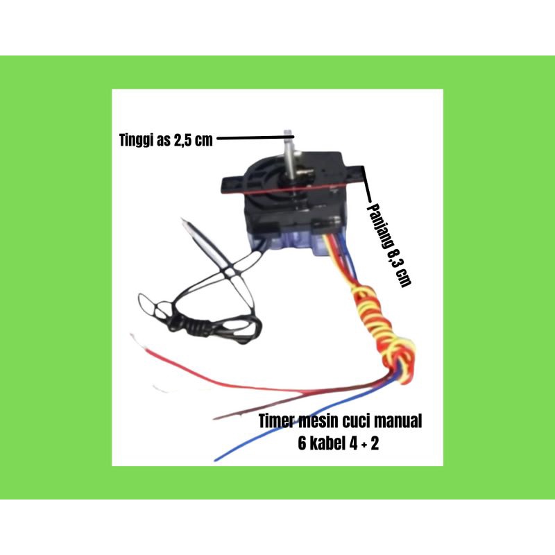 timer mesin cuci 2 tabung polytron 6 kabel