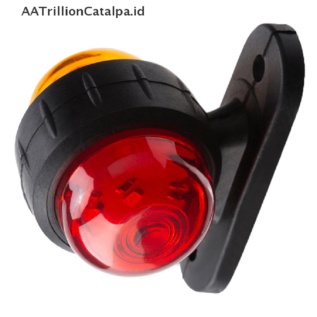 Aatrillioncatalpa 2pcs Lampu LED 12V Warna Merah Amber Untuk Samping Truktrailervanbus