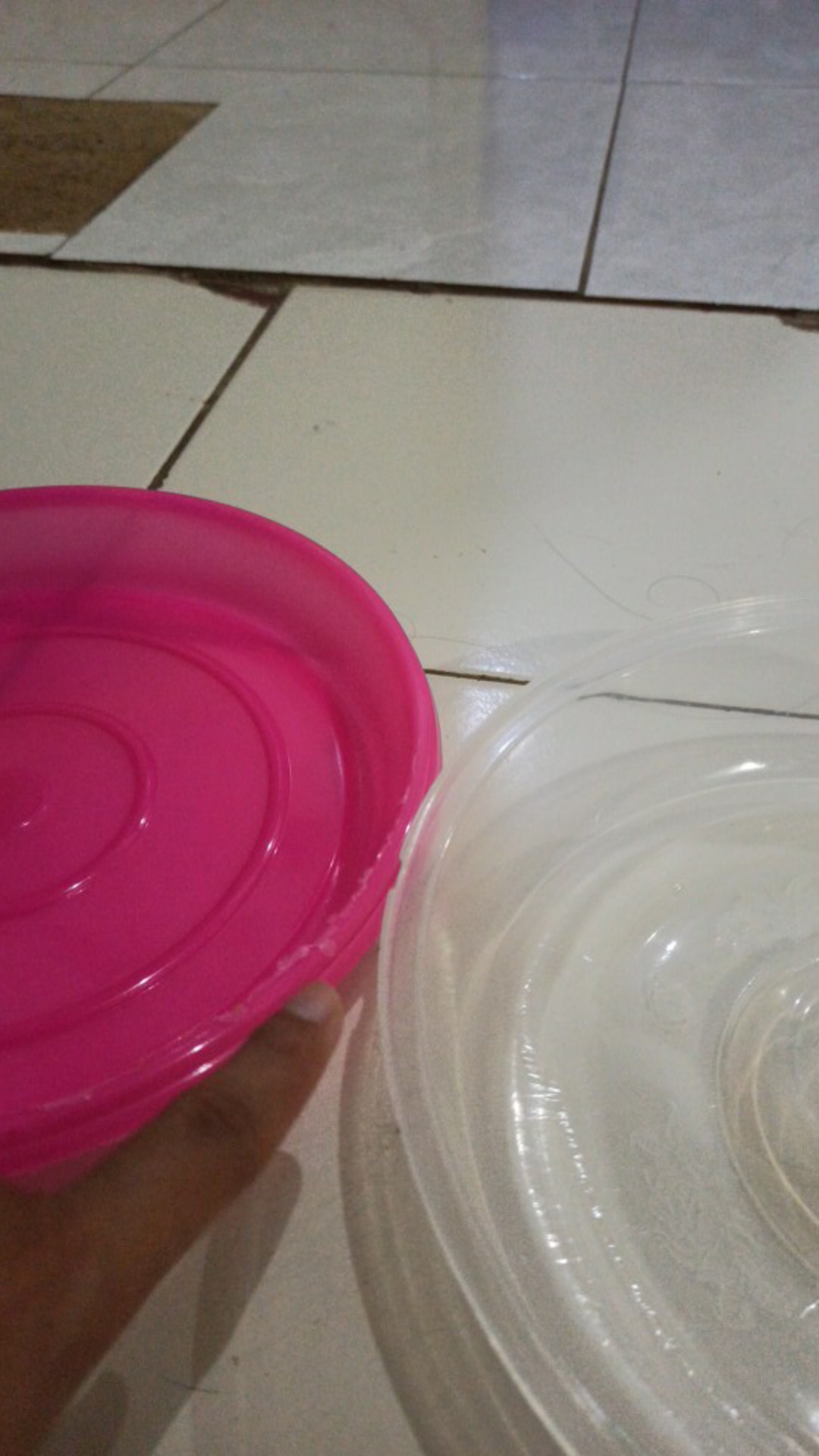 Tempat Bolu / Tempat Kue / Tempat Roti Bulat + Tutup Bening