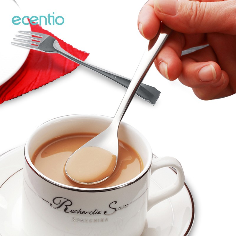 

Ecentio 2Pcs Stainless Steel Set Alat Makan Sendok Garpu / Spoon Fork