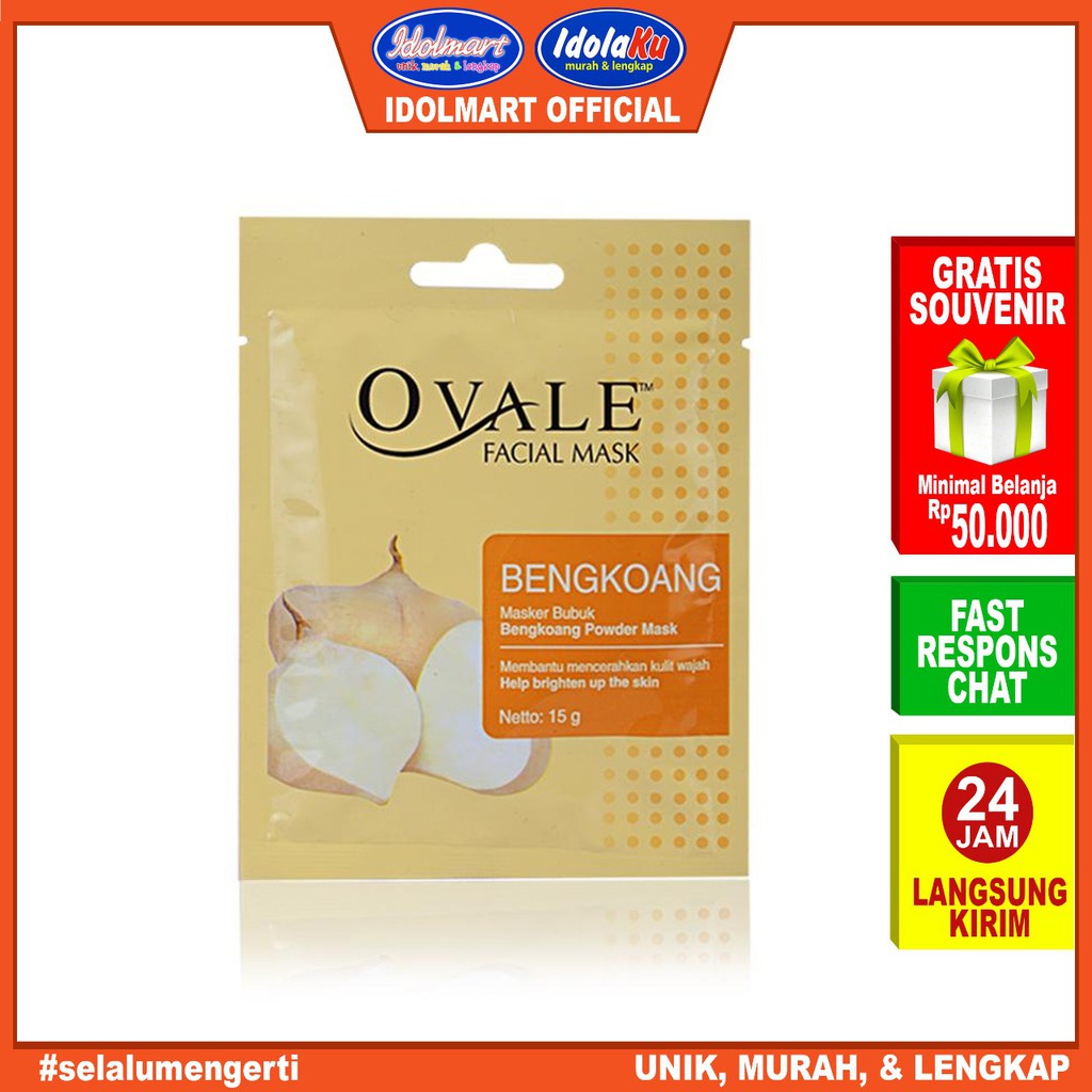 IDOLAKU Ovale Bengkoang Face Powder Mask 15 gr