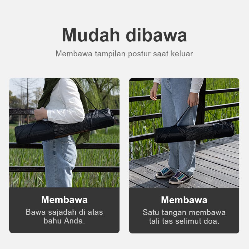 Sajadah Termurah Ukuran Medium 60x110 cm Bahan Tebal Peralatan Sholat FREE TAS