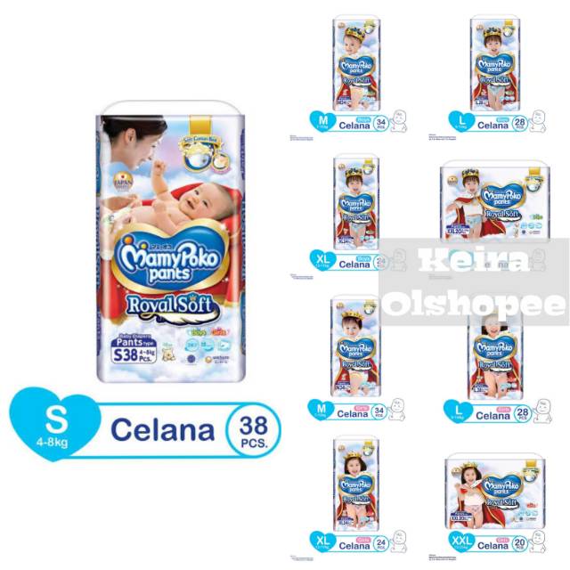 MamyPoko Pants Royal Soft S38/ M34/ L28/ XL24/ XXL20