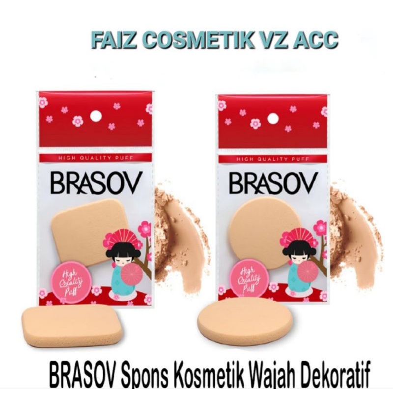 BRASOV Spons Kotak / Bulat Kosmetik Wajah Dekoratif