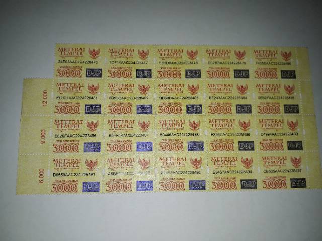 

Terlaris ✨ - Materai 3rb ada 20 pcs. Tahun 2010- 20153.1.23