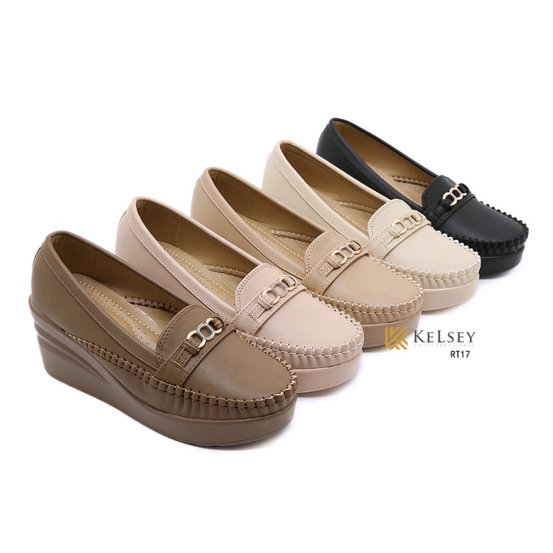 (GRATIS ALAS KAKI) RESTOCK!! NICOLE SEPATU WEDGES 6,5CM WANITA KELSEY RT17 SEPATU KERJA WANITA